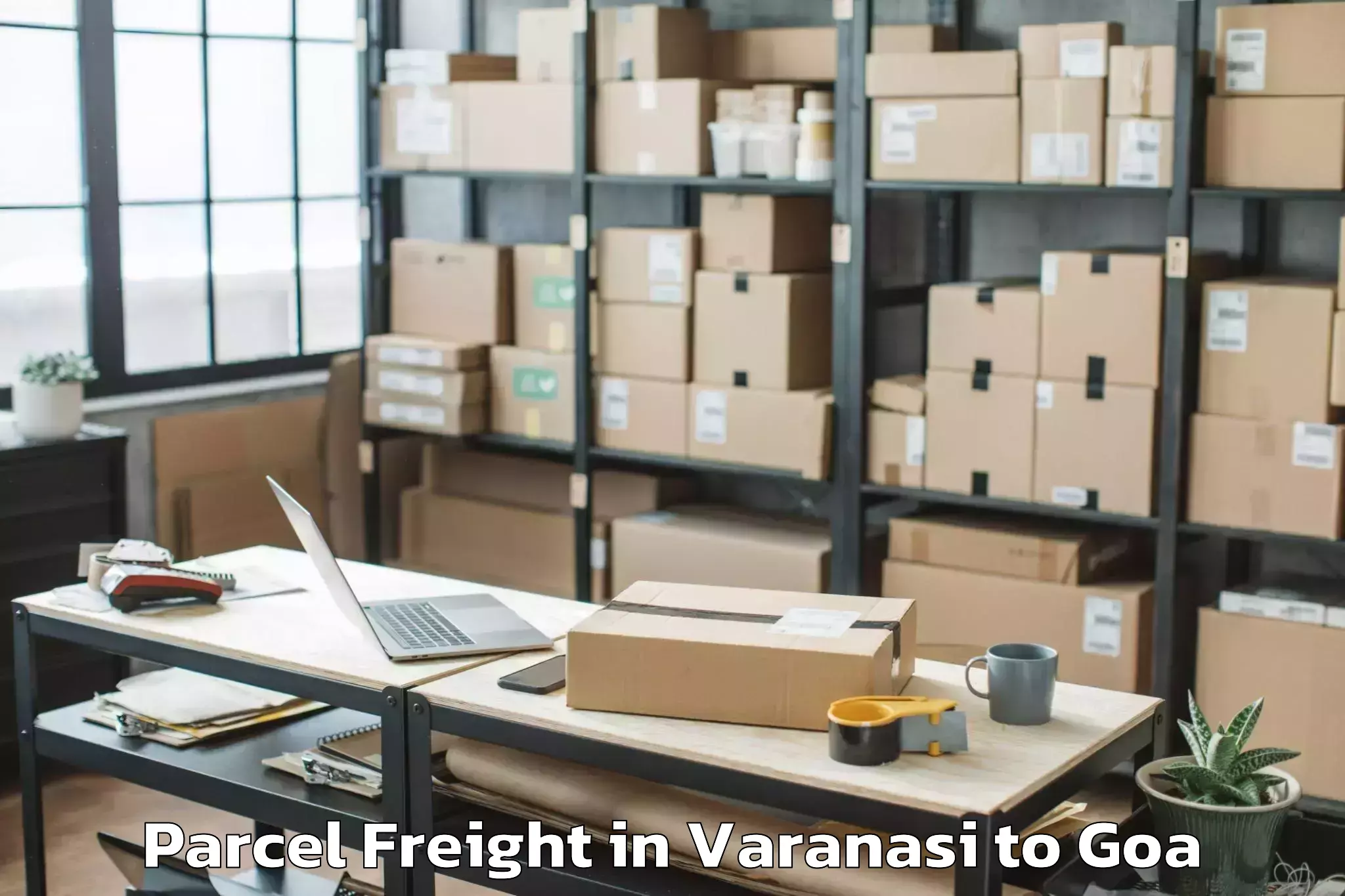 Book Varanasi to Cuncolim Parcel Freight